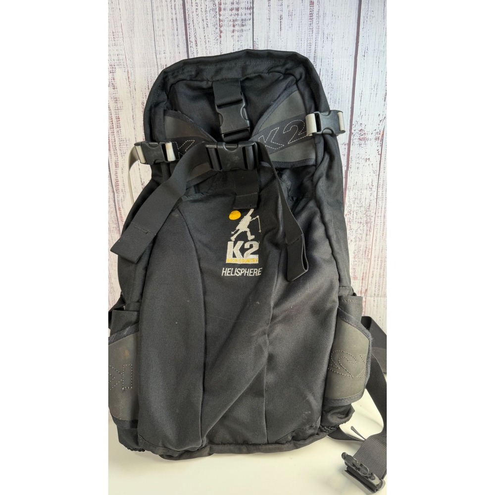 K2 Backcountry Helisphere Hiking Backpack Black Gray Mountaineering Ski Pack